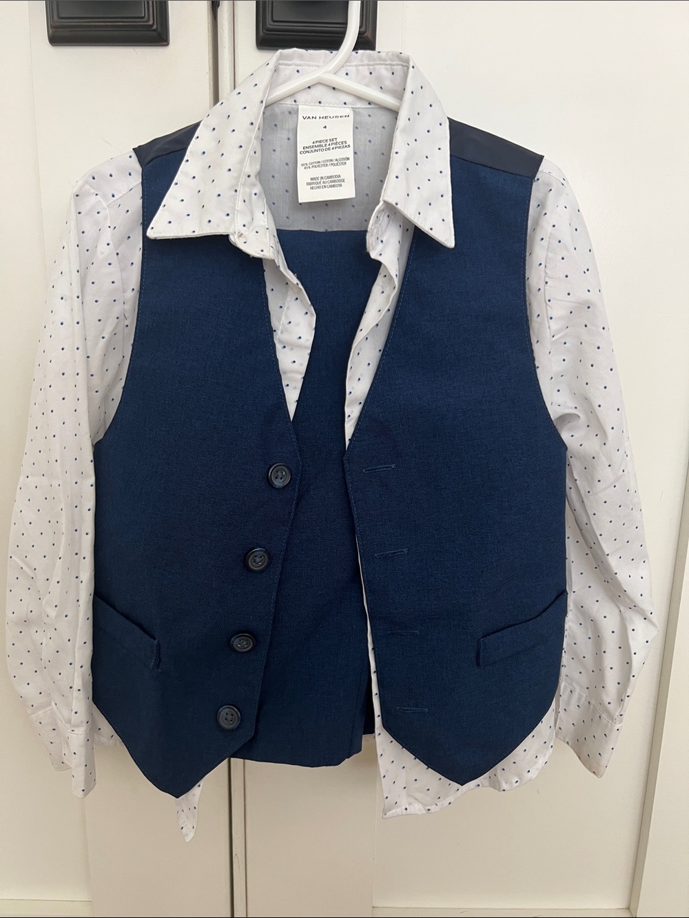 Van Heusen Dark Blue Dress Vest